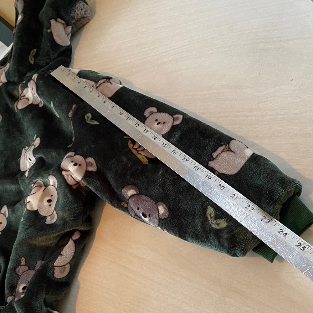 Sherpy Green Koala Hooded Blanket Coat Cozy cottage cabin comfy lounge wear - Picture 14 of 14